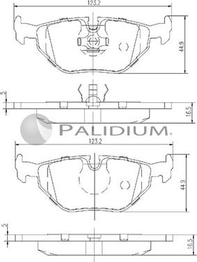 Ashuki P1-1297 - Brake Pad Set, disc brake autospares.lv