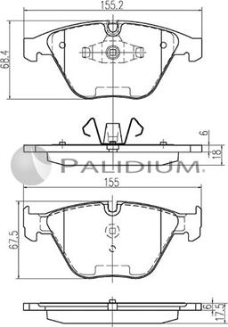 Ashuki P1-1249 - Brake Pad Set, disc brake autospares.lv