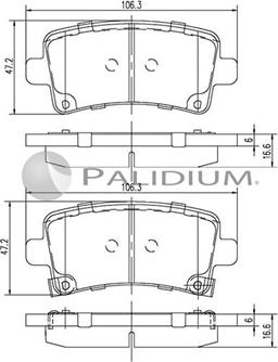 Ashuki P1-1245 - Brake Pad Set, disc brake autospares.lv