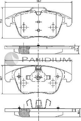 Ashuki P1-1250 - Brake Pad Set, disc brake autospares.lv