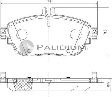 Ashuki P1-1258 - Brake Pad Set, disc brake autospares.lv