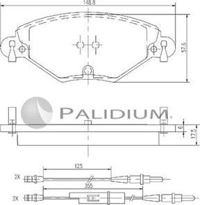 Ashuki P1-1200 - Brake Pad Set, disc brake autospares.lv