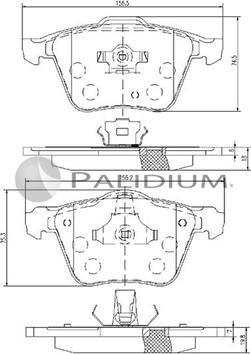 Ashuki P1-1236 - Brake Pad Set, disc brake autospares.lv