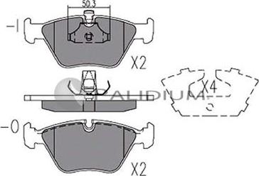 Ashuki P1-1220 - Brake Pad Set, disc brake autospares.lv