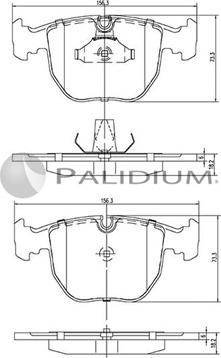 Ashuki P1-1222 - Brake Pad Set, disc brake autospares.lv