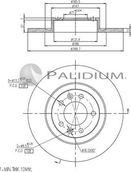 Ashuki P330-098 - Brake Disc autospares.lv