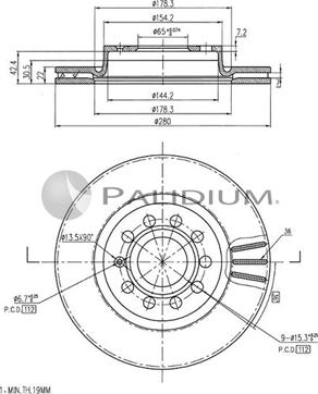 Ashuki P330-041 - Brake Disc autospares.lv