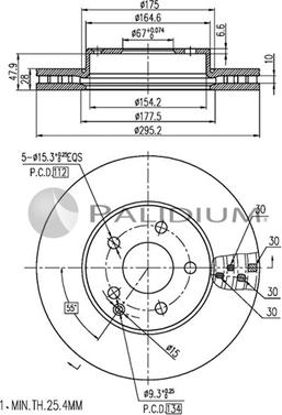 Ashuki P330-048 - Brake Disc autospares.lv