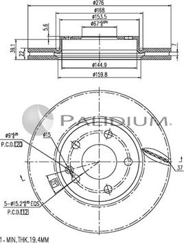 Ashuki P330-059 - Brake Disc autospares.lv