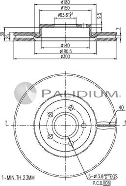 Ashuki P330-056 - Brake Disc autospares.lv