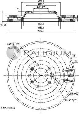 Ashuki P330-052 - Brake Disc autospares.lv