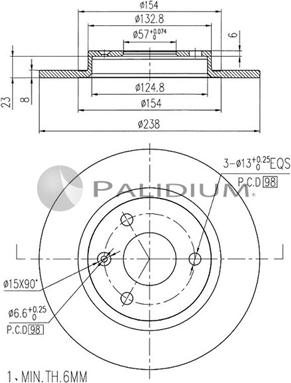 Ashuki P330-061 - Brake Disc autospares.lv