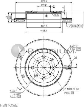 Ashuki P330-063 - Brake Disc autospares.lv