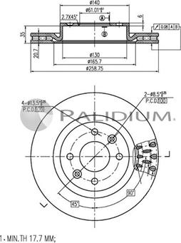 Ashuki P330-009 - Brake Disc autospares.lv