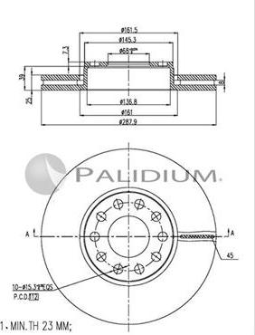 Ashuki P330-006 - Brake Disc autospares.lv