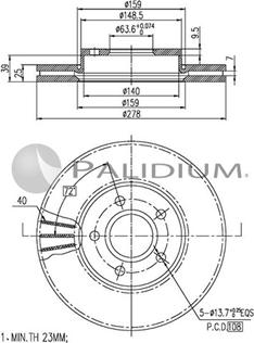 Ashuki P330-013 - Brake Disc autospares.lv