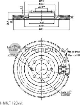 Ashuki P330-086 - Brake Disc autospares.lv