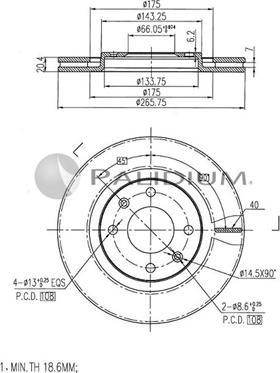 Ashuki P330-030 - Brake Disc autospares.lv