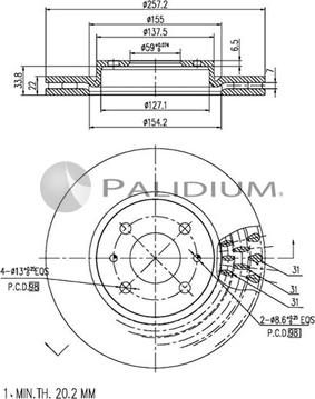 Ashuki P330-032 - Brake Disc autospares.lv