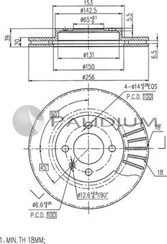 Ashuki P330-037 - Brake Disc autospares.lv