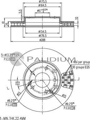 Ashuki P330-020 - Brake Disc autospares.lv