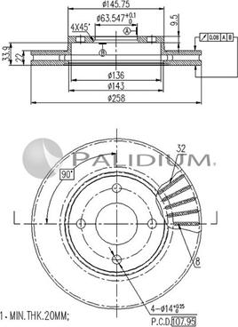 Ashuki P330-021 - Brake Disc autospares.lv