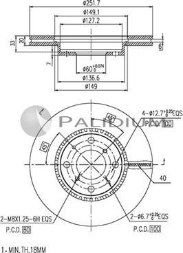 Ashuki P330-022 - Brake Disc autospares.lv