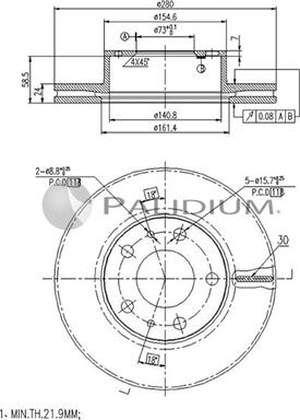 Ashuki P330-071 - Brake Disc autospares.lv