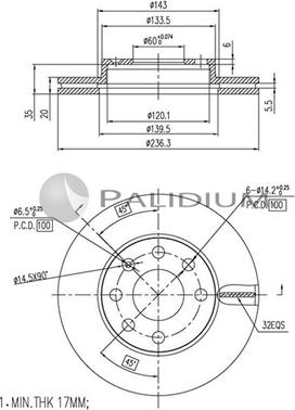 Ashuki P330-072 - Brake Disc autospares.lv