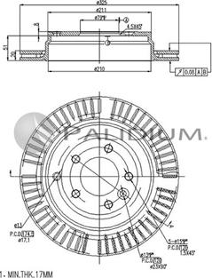 Ashuki P330-141 - Brake Disc autospares.lv