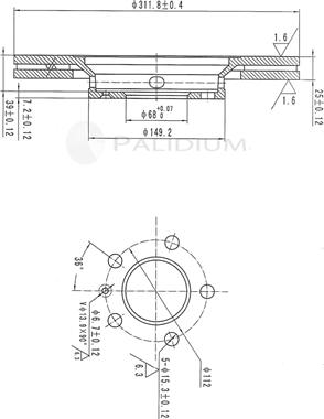 Ashuki P330-147 - Brake Disc autospares.lv