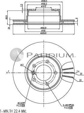 Ashuki P330-157 - Brake Disc autospares.lv