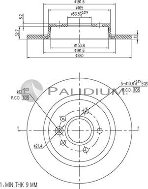 Ashuki P330-106 - Brake Disc autospares.lv