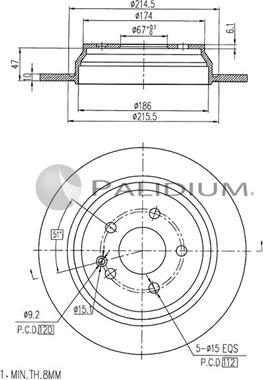 Ashuki P330-102 - Brake Disc autospares.lv