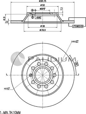 Ashuki P330-119 - Brake Disc autospares.lv