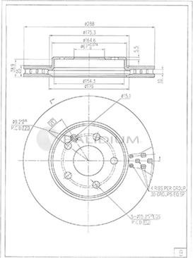 Ashuki P330-114 - Brake Disc autospares.lv