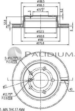 Ashuki P330-115 - Brake Disc autospares.lv