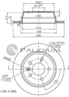 Ashuki P330-116 - Brake Disc autospares.lv