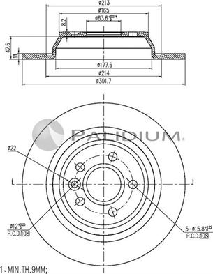 Ashuki P330-118 - Brake Disc autospares.lv