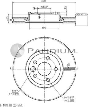 Ashuki P330-113 - Brake Disc autospares.lv