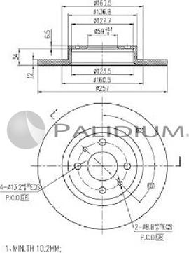 Ashuki P330-112 - Brake Disc autospares.lv