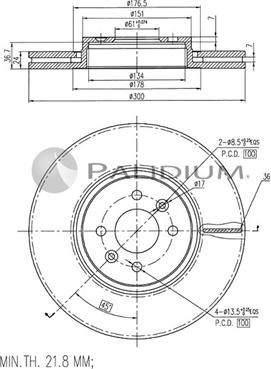 Ashuki P330-133 - Brake Disc autospares.lv