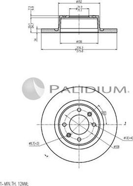 Ashuki P330-124 - Brake Disc autospares.lv