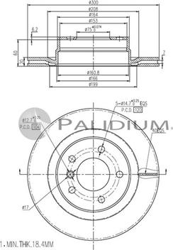 Ashuki P330-126 - Brake Disc autospares.lv