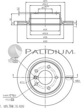 Ashuki P330-127 - Brake Disc autospares.lv