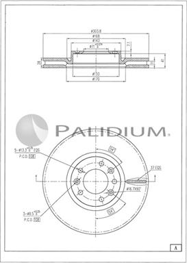 Ashuki P330-249 - Brake Disc autospares.lv