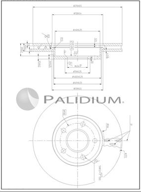 Ashuki P330-255 - Brake Disc autospares.lv