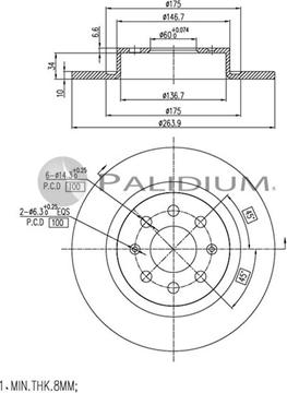 Ashuki P331-044 - Brake Disc autospares.lv