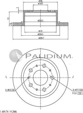 Ashuki P331-041 - Brake Disc autospares.lv