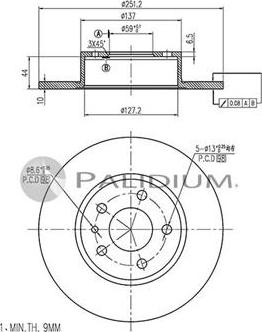 Ashuki P331-059 - Brake Disc autospares.lv